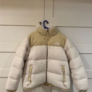Brand new North Face Men's Cream and White Jacket